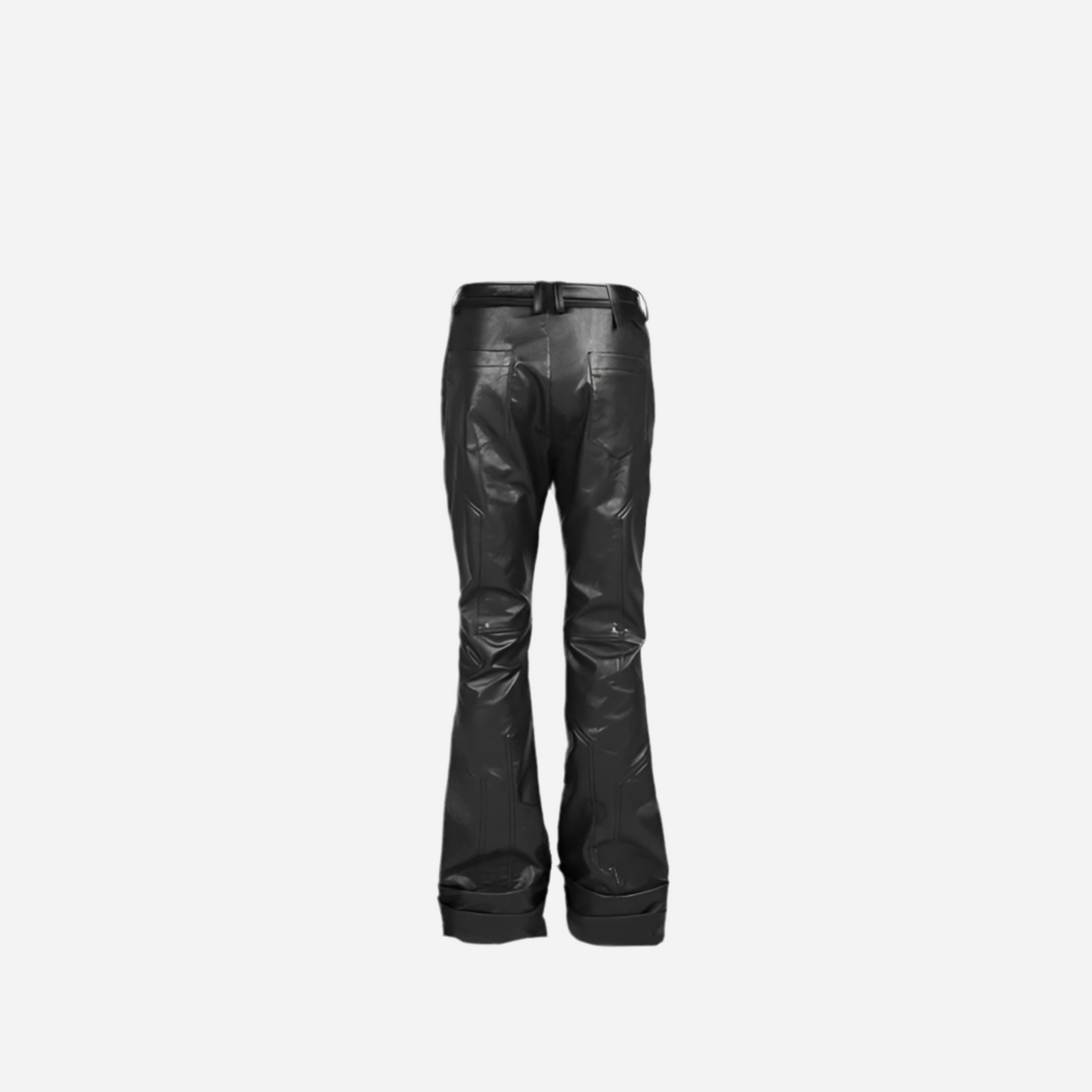 Black Vintage Bikercore Pu Leather Pant