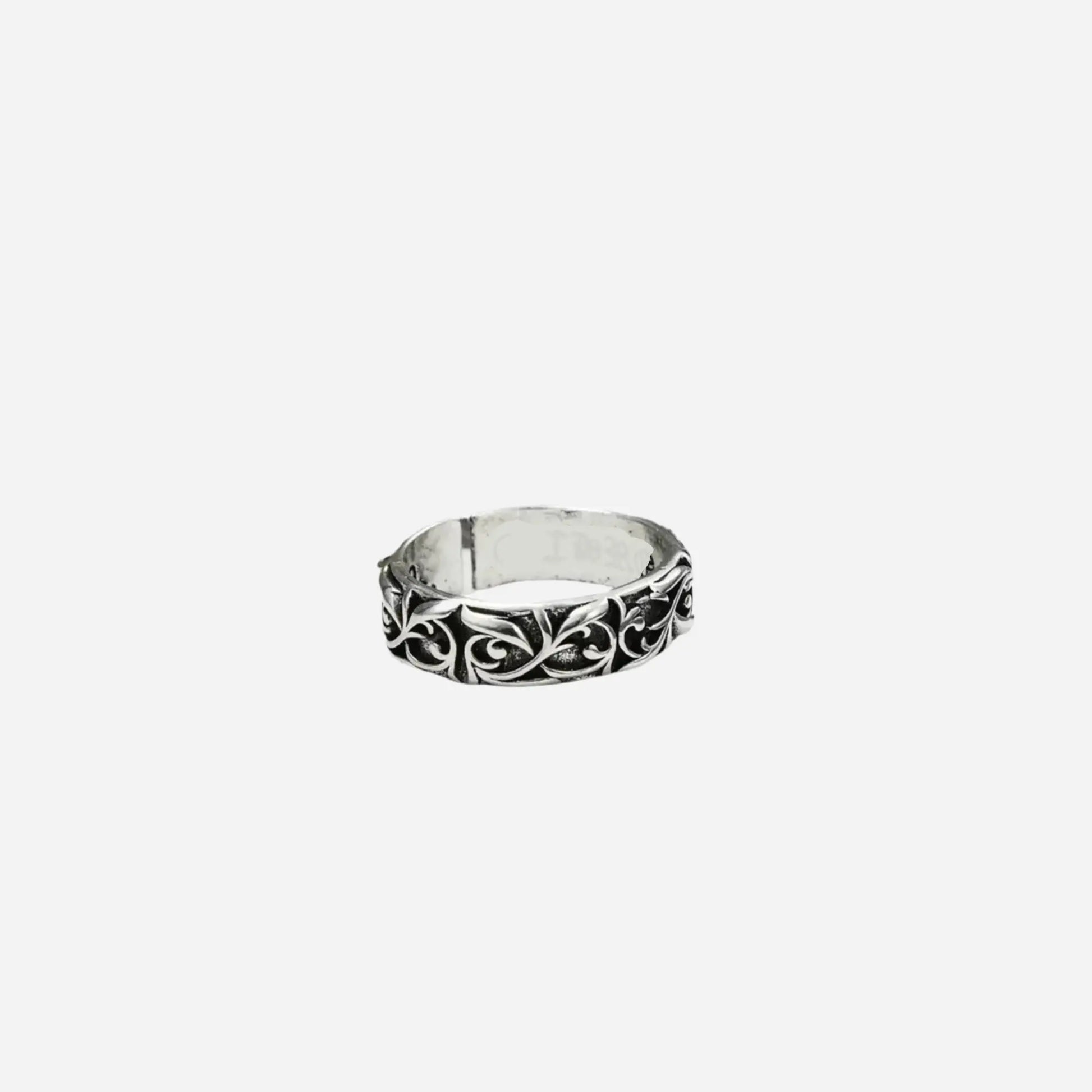 Adjustable Gothic Design Silver Ring Hominus Denim