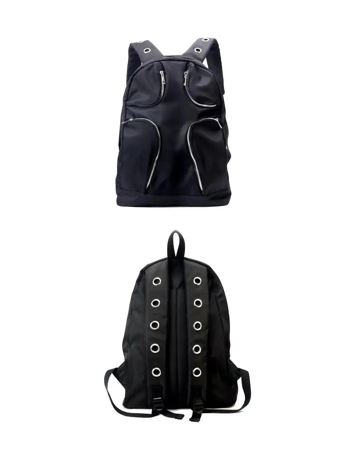 Backpack Unisex Nylon High-Capacity Fashion Hollow Out Strap Fashion Street Style High-Capacity Backpack Hominus Denim