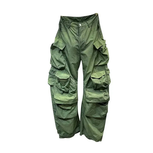 Baggy Pocket Patchwork Khaki Cargo Pant Hominus Denim