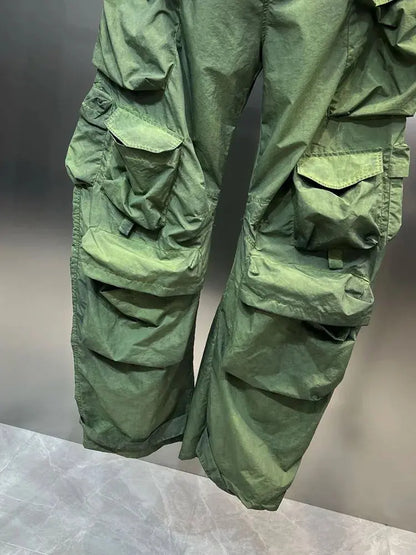 Baggy Pocket Patchwork Khaki Cargo Pant