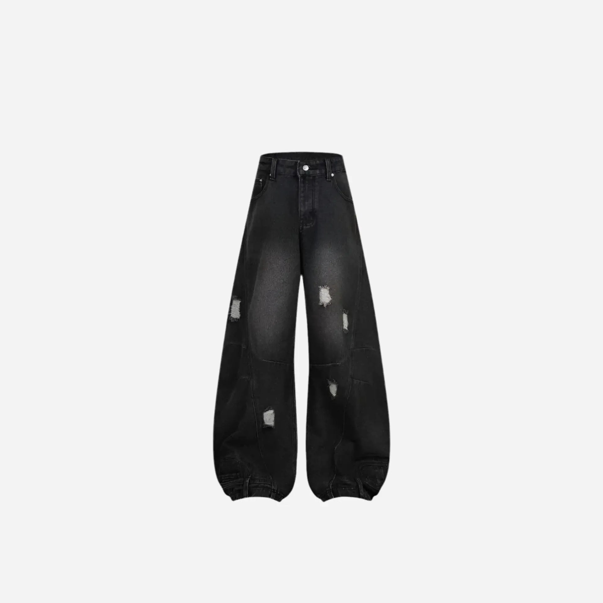 Baggy Ripped Graffiti Printed Denim Jean Hominus Denim