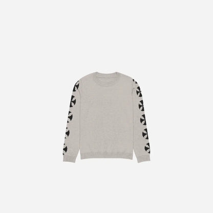 Beige Vintage Cross Pattern Knit Hominus Denim
