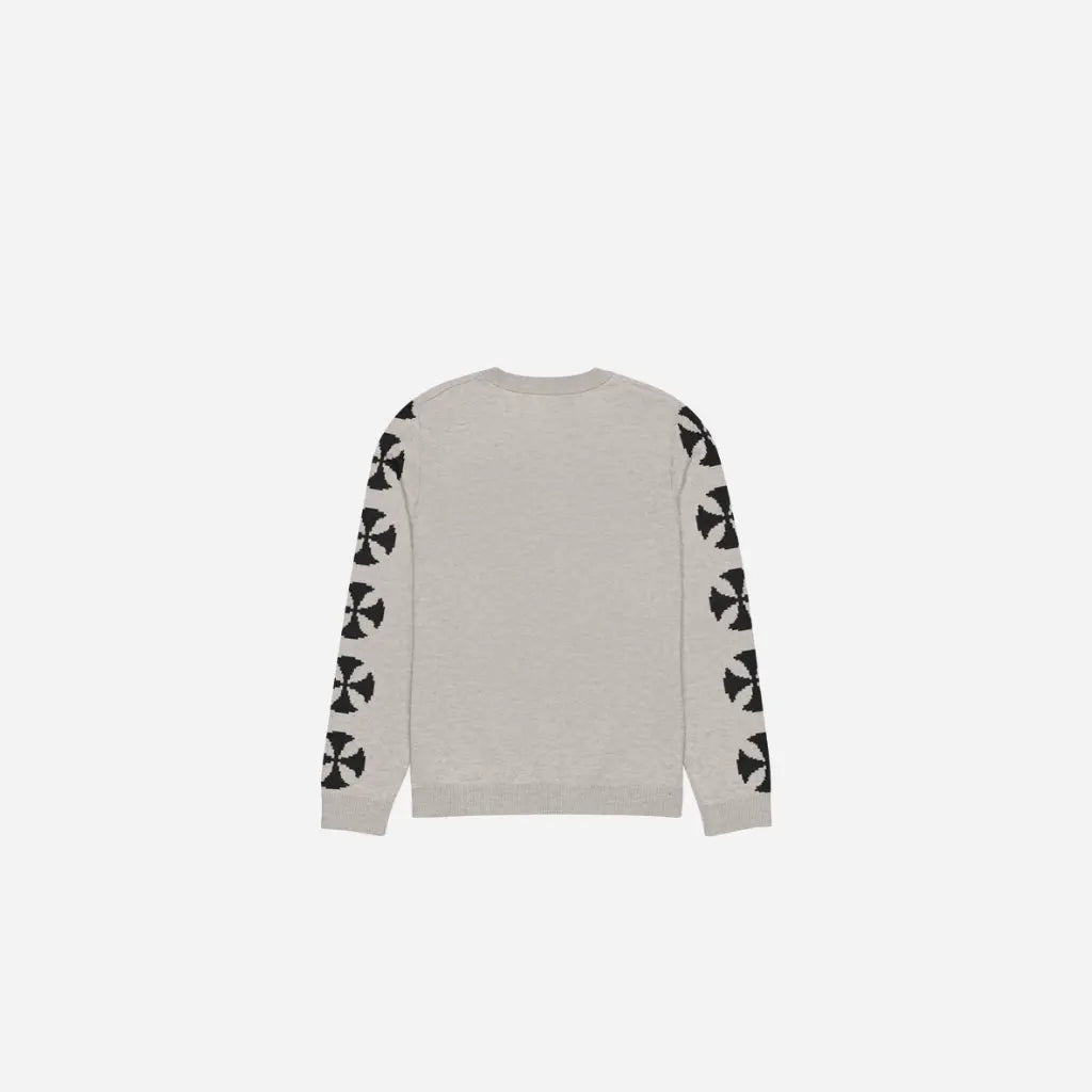 Beige Vintage Cross Pattern Knit Hominus Denim