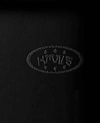 Black Embroidered Hominus Denim Numeric Star Logo Tee Hominus Denim