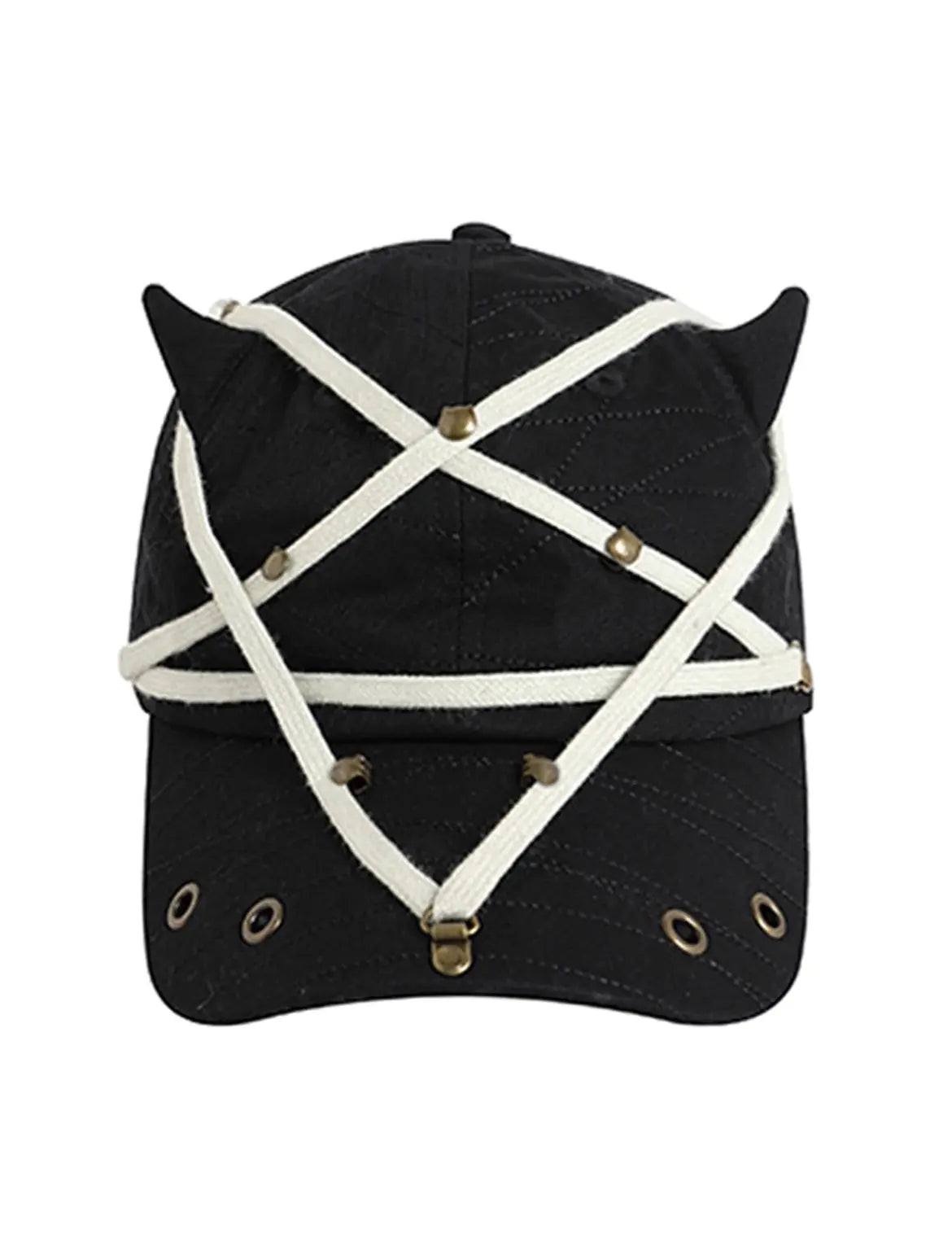 Black Gothic Laced Grungy Cap Hominus Denim