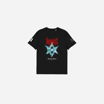 Black Hominus Flame Logo Gothic Tee Hominus Denim
