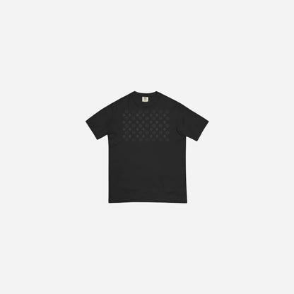 Black Hominus Logo Pattern Dyed Tee Hominus Denim
