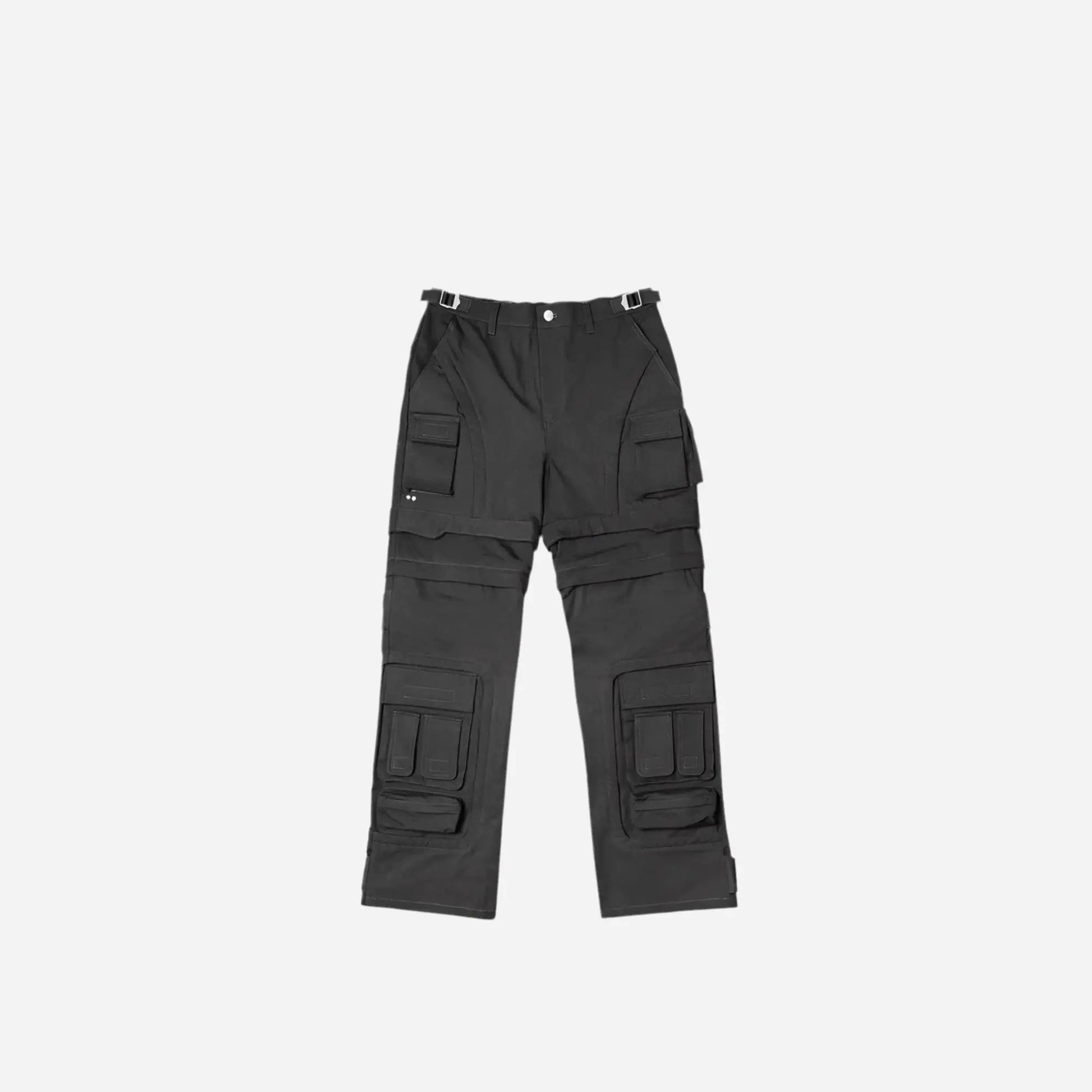 Black Multi Pockets Workwear Cargo Pant Hominus Denim