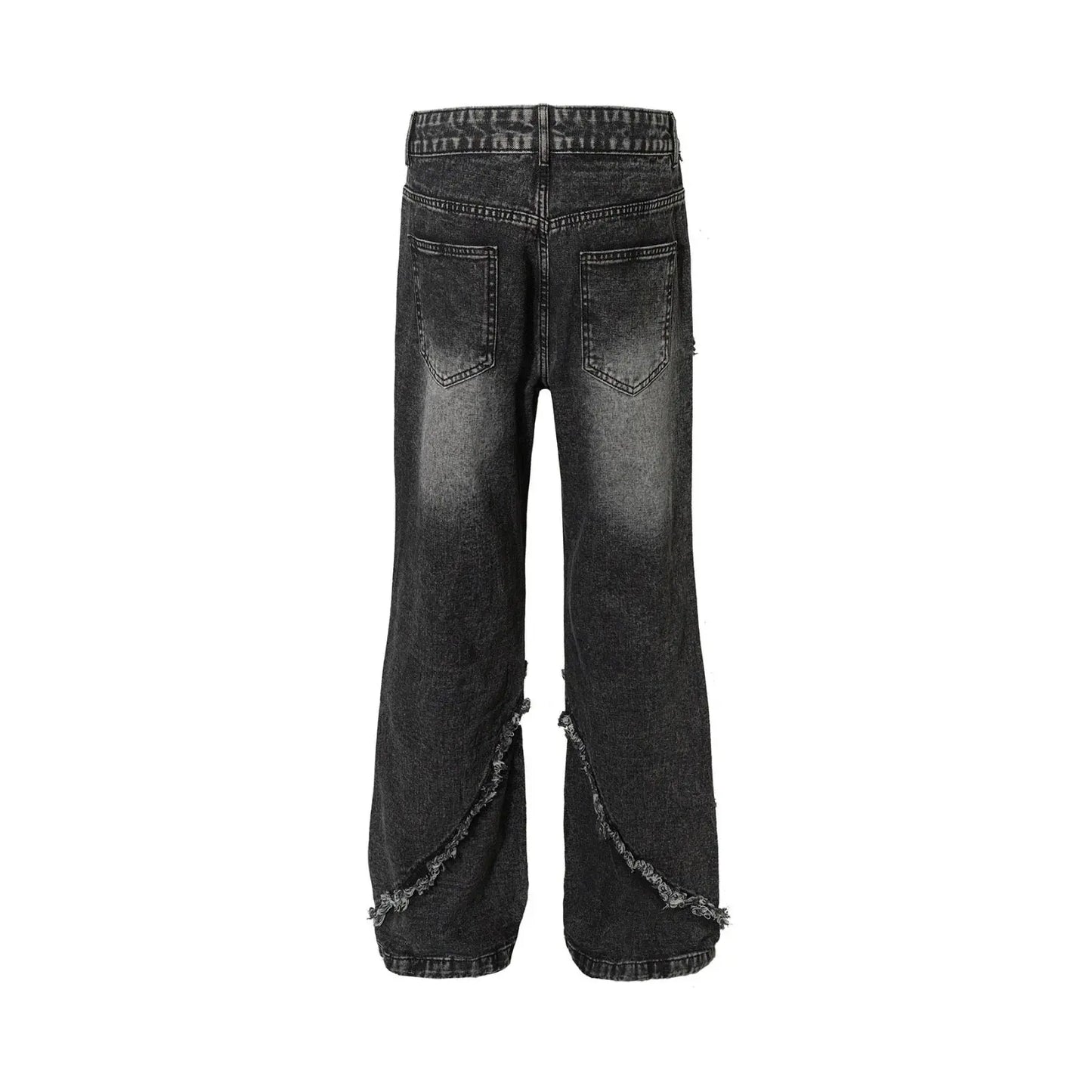 Black Oversized Gothic Distressed Denim Jean Hominus Denim