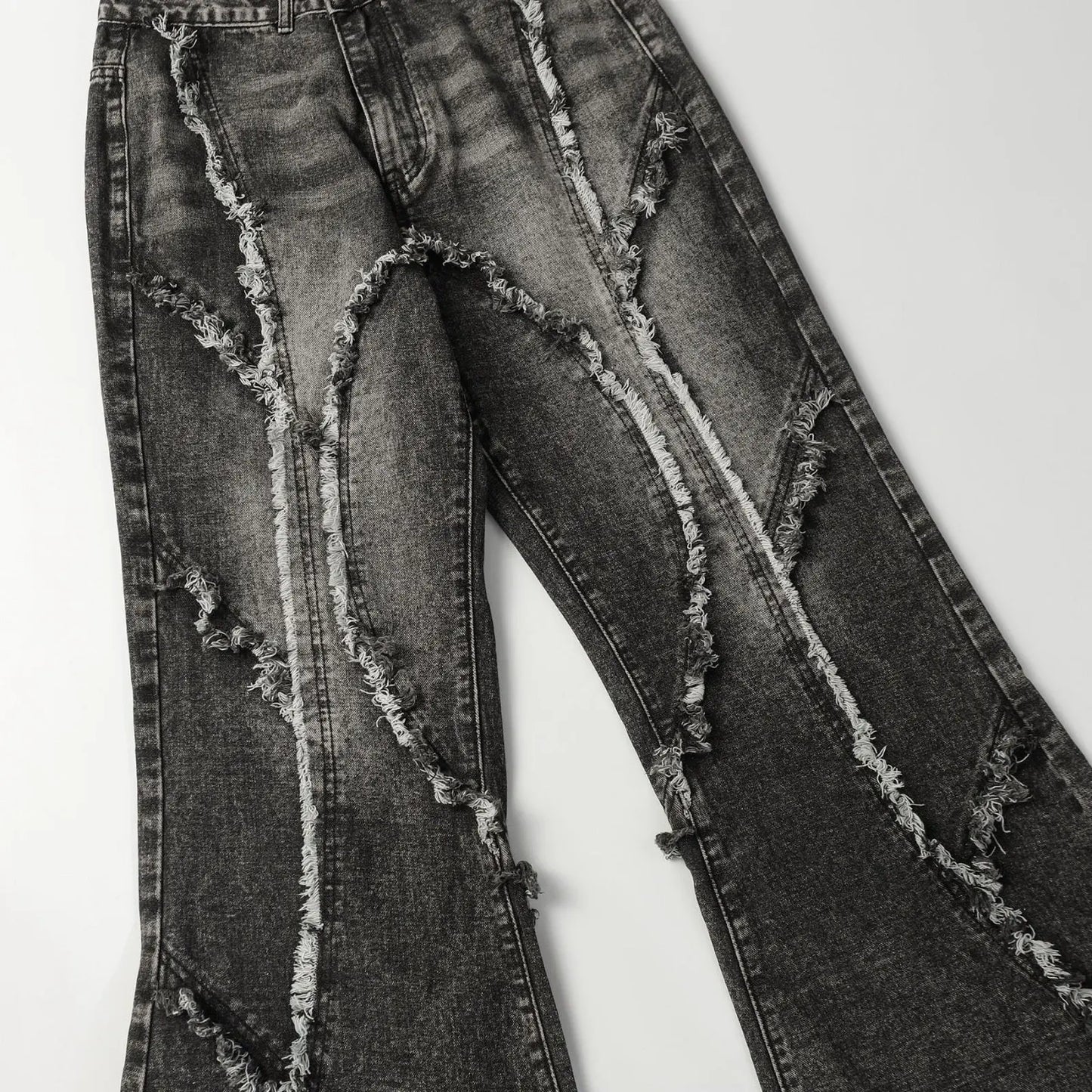 Black Oversized Gothic Distressed Denim Jean Hominus Denim