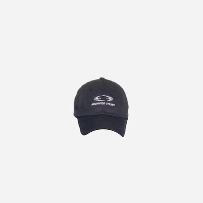 Black Vintage Embroidered Logo Cap Hominus Denim