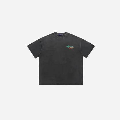 Black Washed Y2K Graphic Printed Tee Hominus Denim
