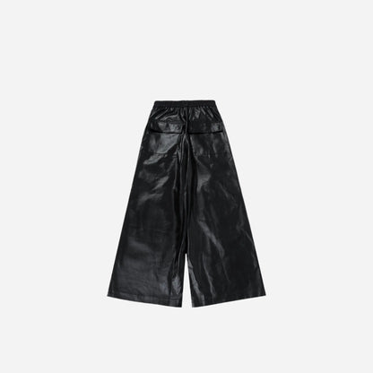 Black Wax Parachute Wide Legs Pant Hominus Denim