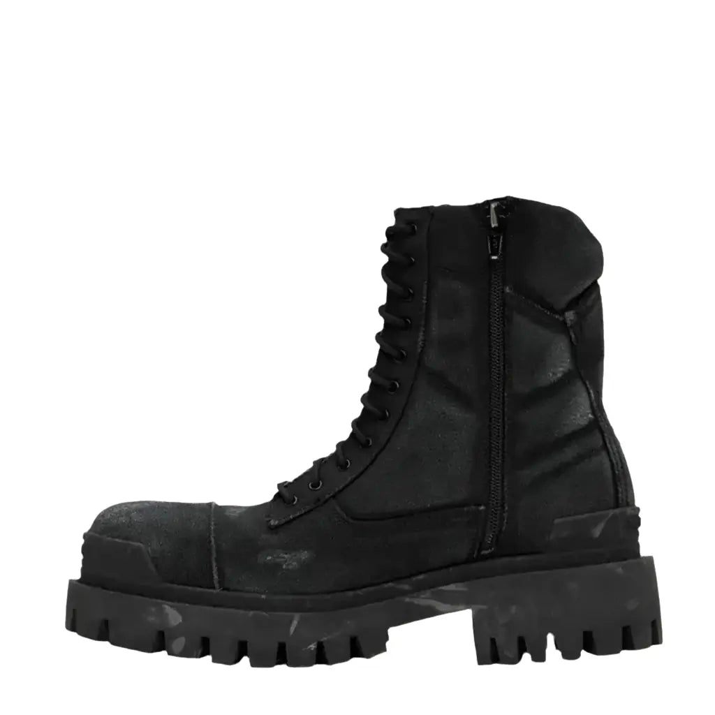 Black& Street Big Toe Thick Sole Retro Canvas Personalized Motor Boots Beggar Designer  Ankle Tooling Botas Hominus Denim