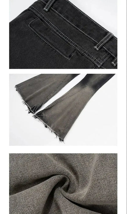 Black&Grey Gradient Flare Jean