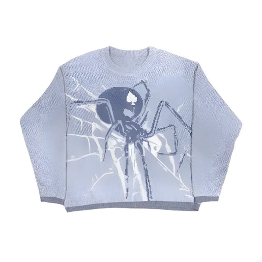 Blue Y2K Spider Knit Hominus Denim