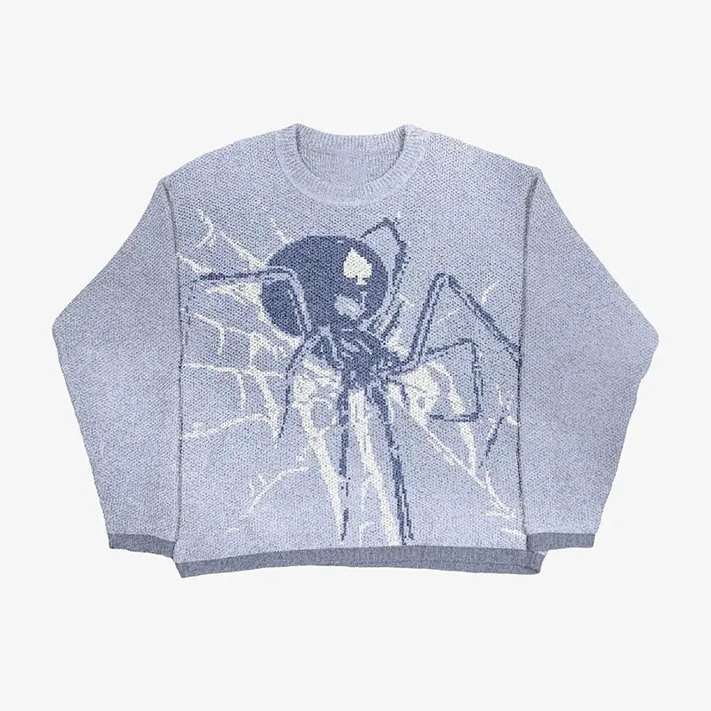 Blue Y2K Spider Knit