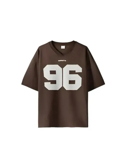 Brown Printed Fashion Sport Jersey Tee Hominus Denim