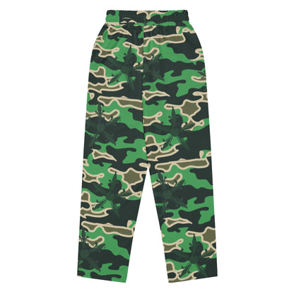 Camo Gothic Logo Pattern Baggy Sweatpant