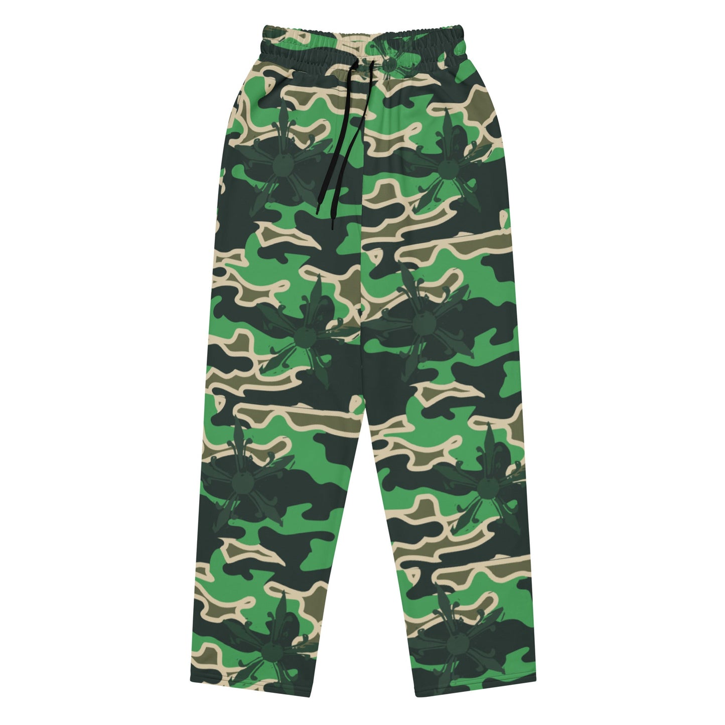 Camo Gothic Logo Pattern Baggy Sweatpant