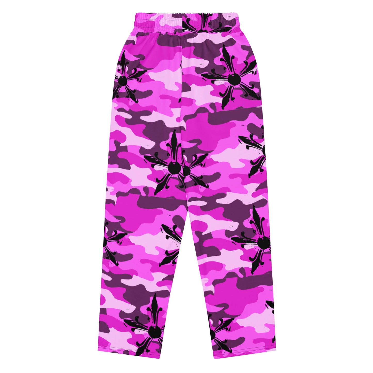 Camo Gothic Logo Pattern Baggy Sweatpant