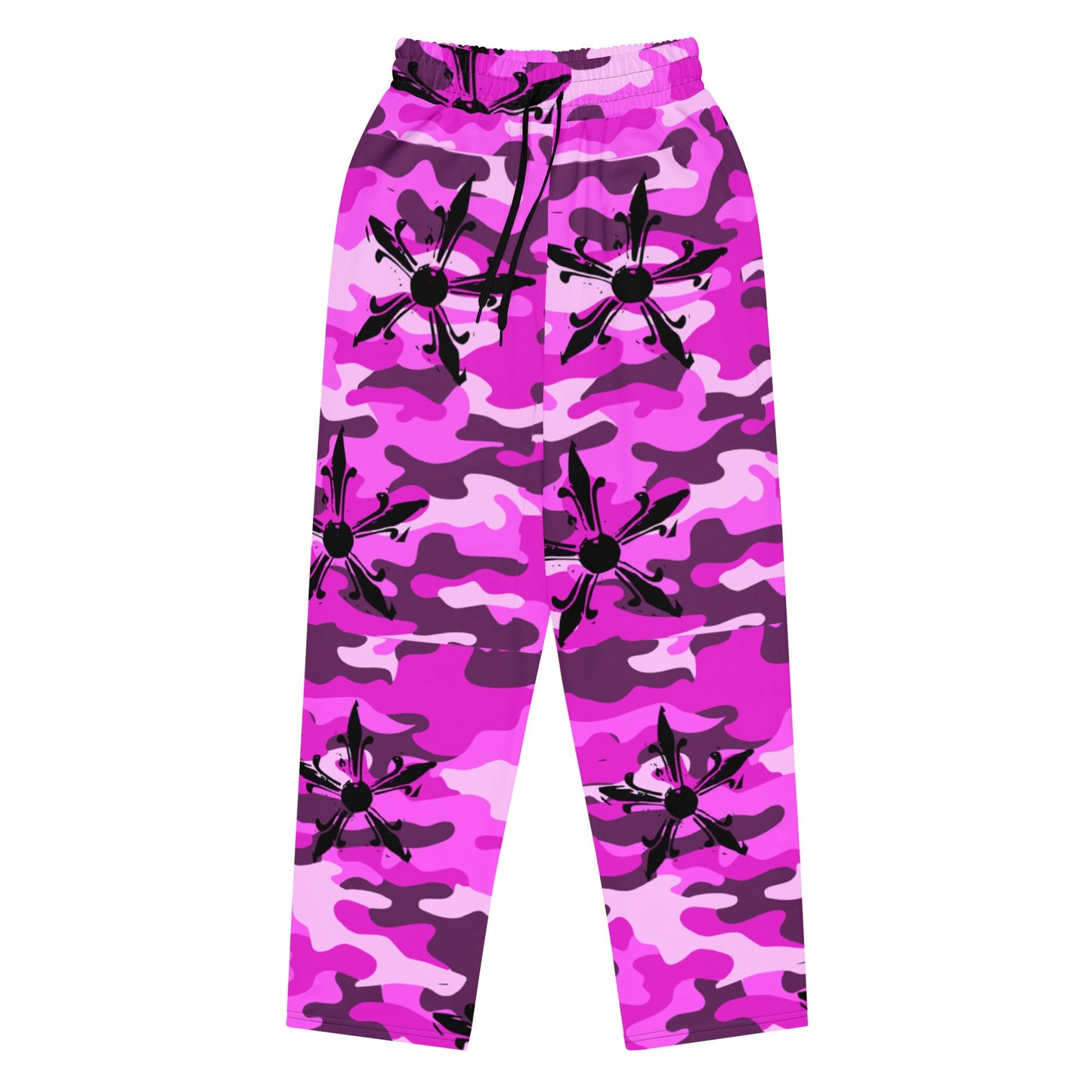 Camo Gothic Logo Pattern Baggy Sweatpant