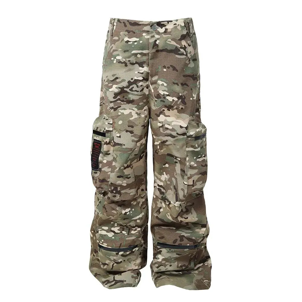 Camouflage Multi-pocket Cargo Pants Japanese Streetwear Tactical Pants Hominus Denim