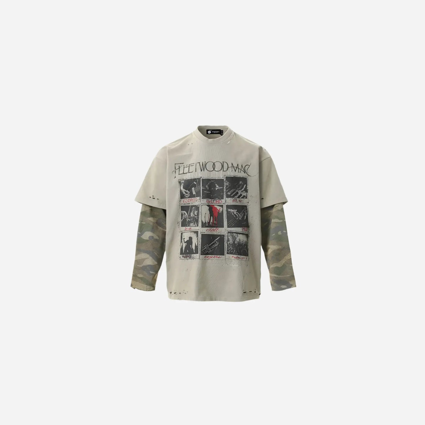 Camouflage Vintage Fake Two Piece Long Sleeve Tee Hominus Denim