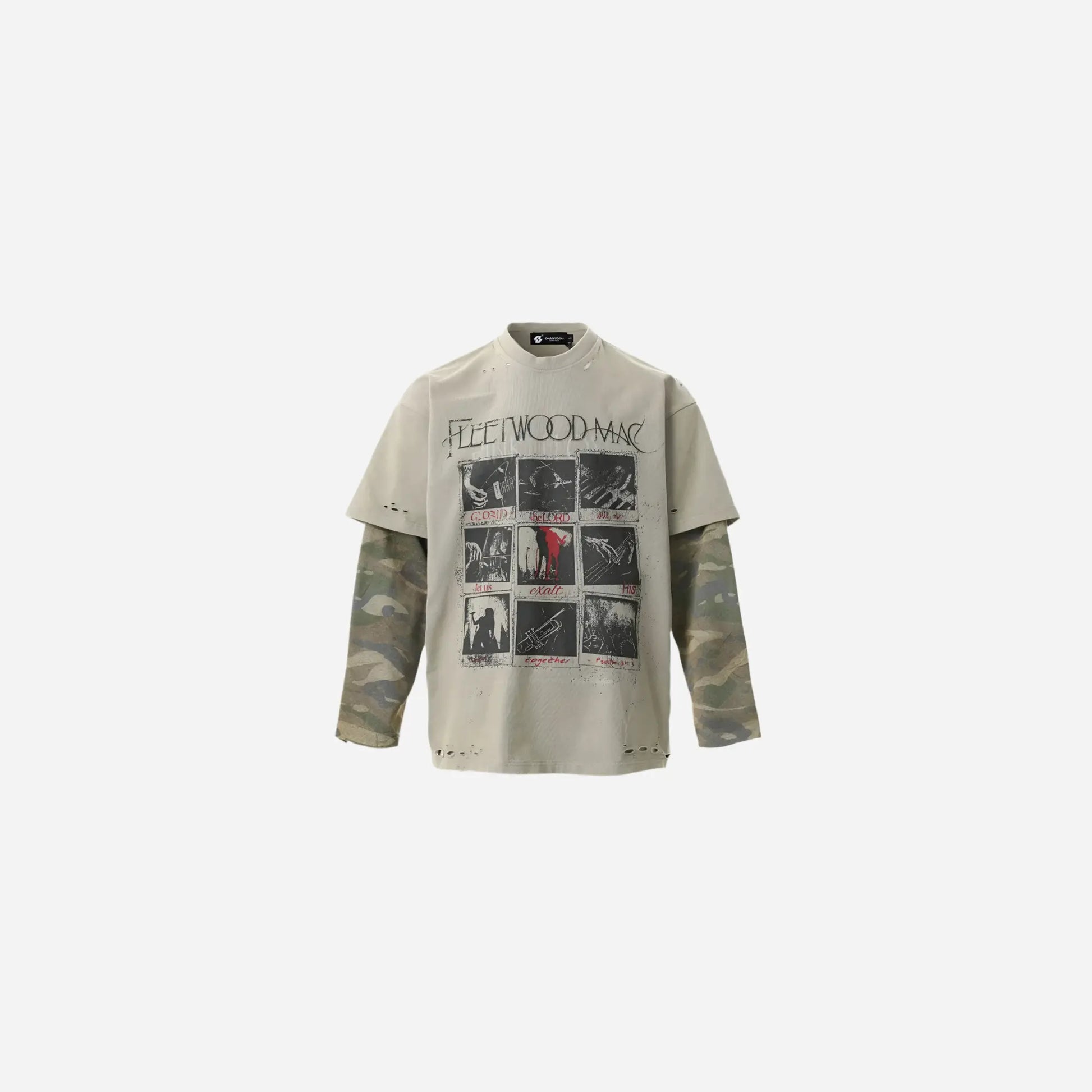 Camouflage Vintage Fake Two Piece Long Sleeve Tee Hominus Denim