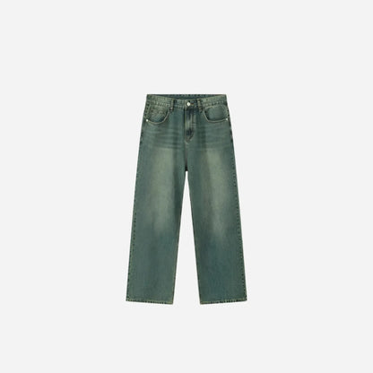 Casual Essential Straight Washed Wide Legs Pant Hominus Denim