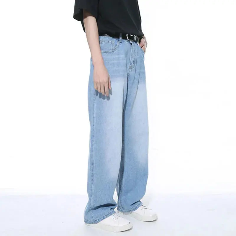 Casual Essential Straight Washed Wide Legs Pant