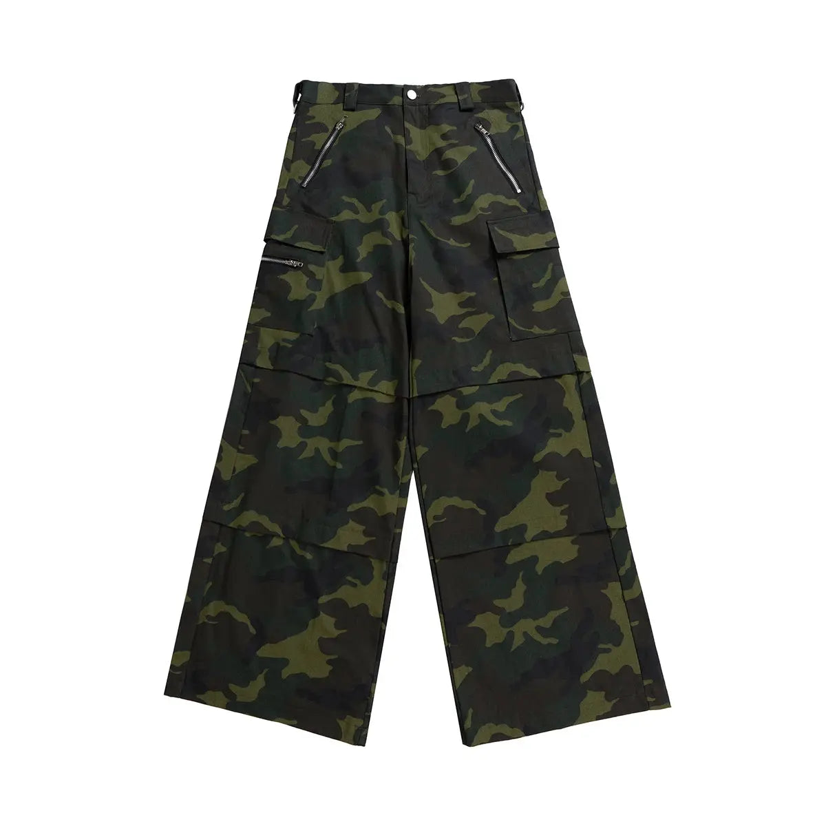 Color Match Multi-pockets Camouflage Cargo Pants for Men and Women Streetwear Patchwork Baggy Overalls Wide Leg Loose Trousers Hominus Denim