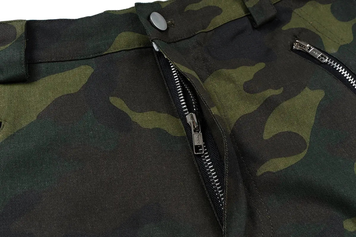 Color Match Multi-pockets Camouflage Cargo Pants for Men and Women Streetwear Patchwork Baggy Overalls Wide Leg Loose Trousers Hominus Denim