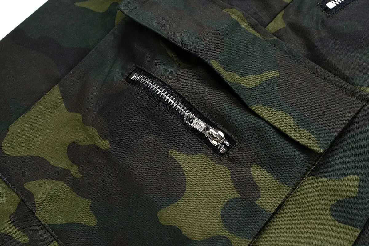 Color Match Multi-pockets Camouflage Cargo Pants for Men and Women Streetwear Patchwork Baggy Overalls Wide Leg Loose Trousers Hominus Denim