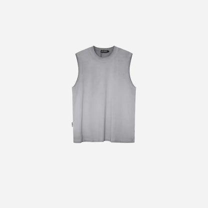 Distressed Sleeveless Gradient Dyed Tank Top Hominus Denim