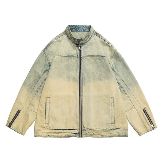Distressed Vintage Washed Denim Jacket