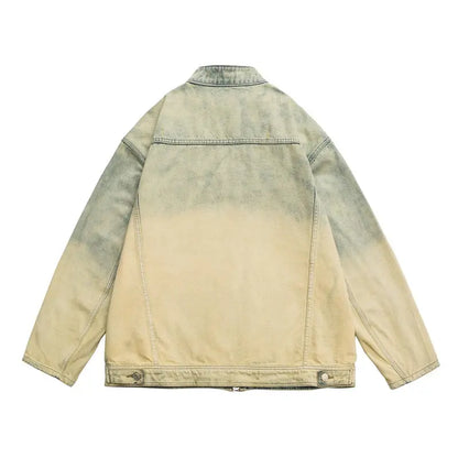 Distressed Vintage Washed Denim Jacket