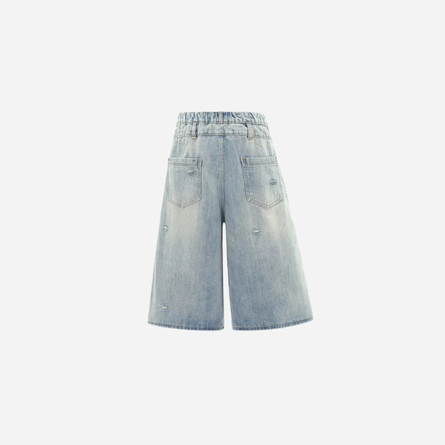 Double Waist Washed Denim Jorts Hominus Denim