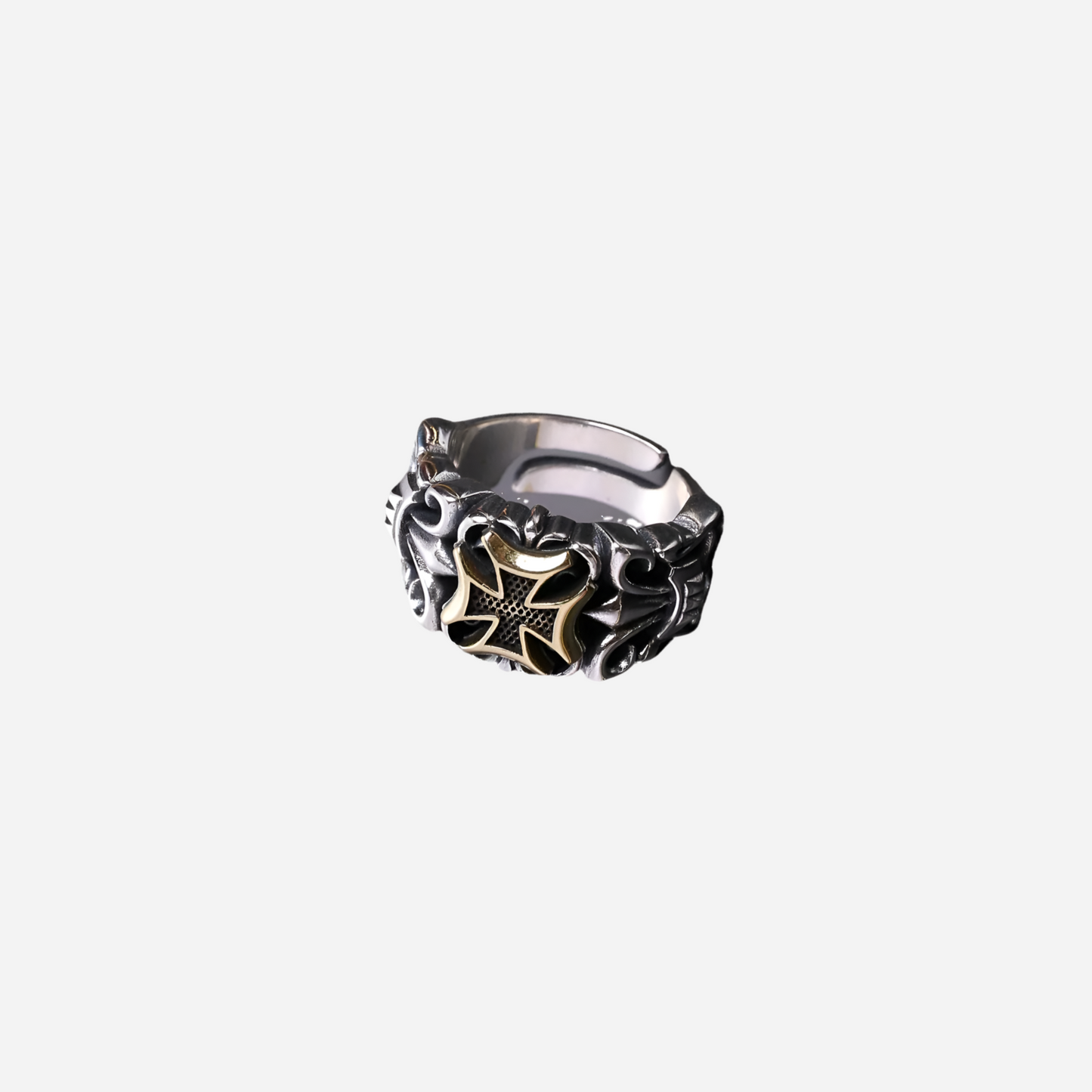 Vintage Gothic Cross Adjustable Stainless Ring
