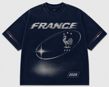 France 2026 Oversized Graphic Tee – Vintage Y2K Football Shirt Archived Memories