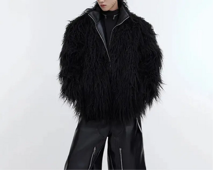 Faux Fur Leather Jacket Hominus Denim