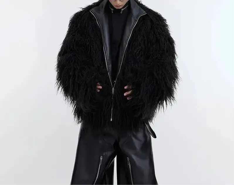 Faux Fur Leather Jacket Hominus Denim