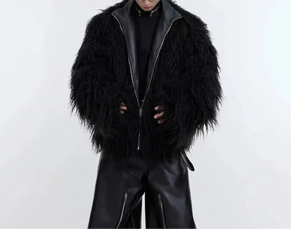 Faux Fur Leather Jacket Hominus Denim