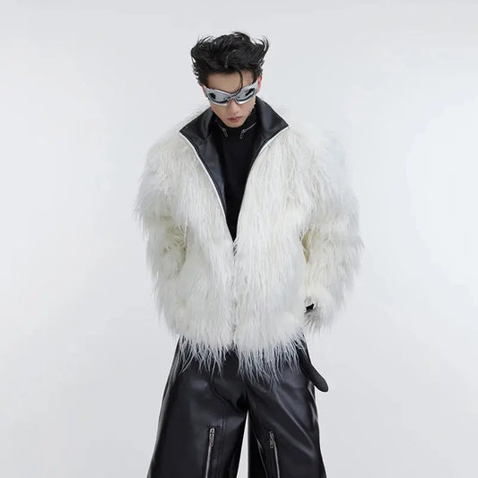 Faux Fur Leather Jacket - Hominus Denim
