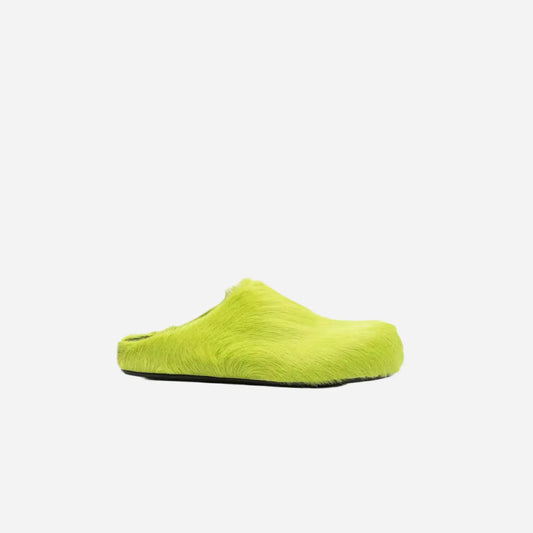 Faux Fur Mules Slippers Slides Hominus Denim