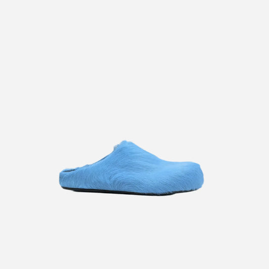 Faux Fur Mules Slippers Slides Hominus Denim
