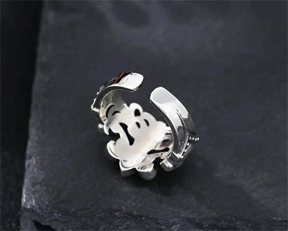 Genuine S925 Sterling Silver Rings for Women Men New Fashion Relief Hollow Eternal Rattan Cross Punk Jewelry Wholesale Hominus Denim