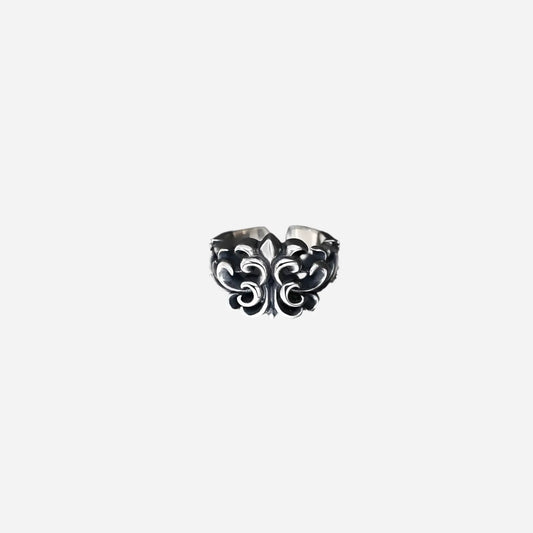 Genuine S925 Sterling Silver Rings for Women Men New Fashion Relief Hollow Eternal Rattan Cross Punk Jewelry Wholesale Hominus Denim