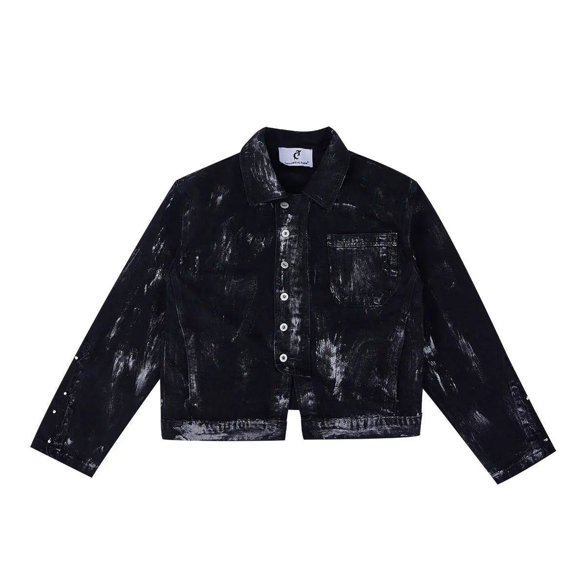 Gothic Painted Metal Patches Denim Jacket Hominus Denim